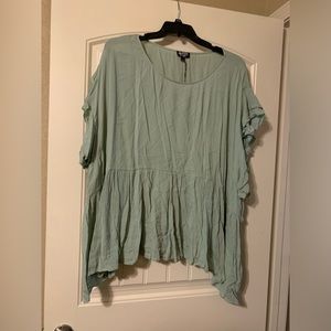 Glitzy Girl Sage Baby Doll Top